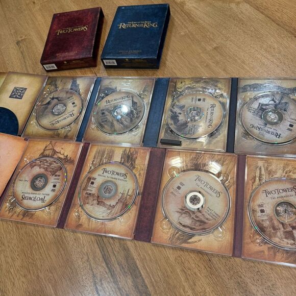 The Lord of the Rings Two Towers & Return King Special Extend Edition 8 Disc DVD - Picture 3 of 7